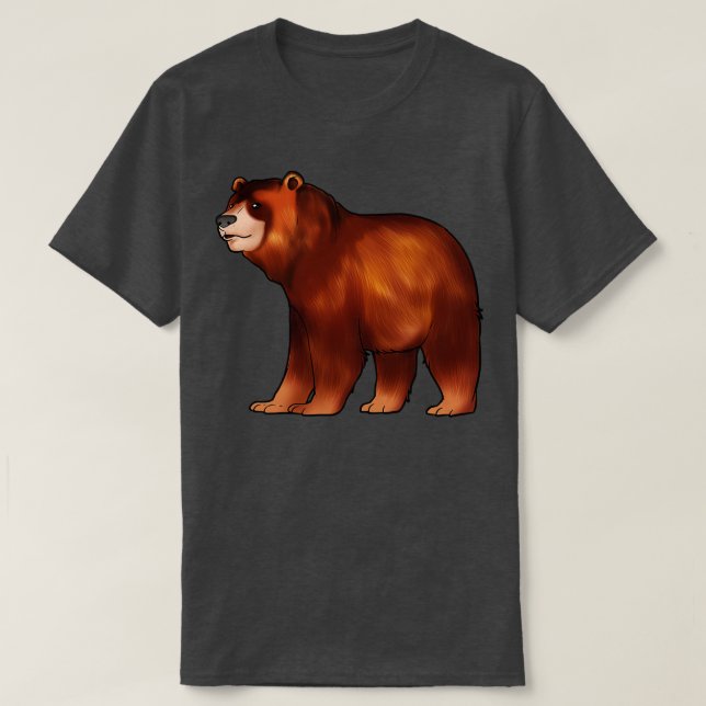 Teckning i brunbjörn t shirt (Design framsida)