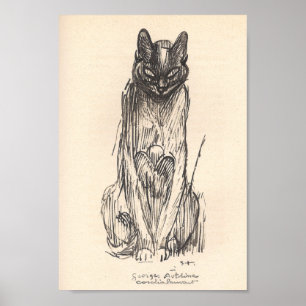 Teckning i Cat av Alexandre Steinlen Poster