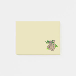 Teckning i en långsam hängning uppåt och nedåt post-it block