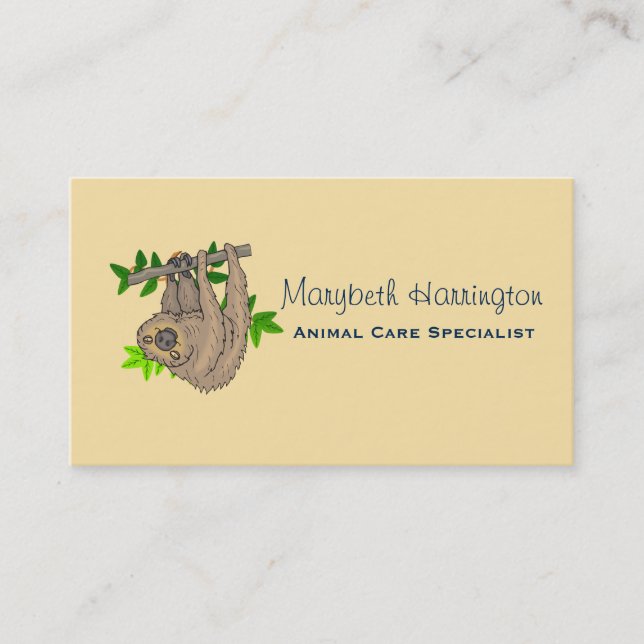 Teckning i en långsam hängning uppåt och nedåt visitkort (Framsida)