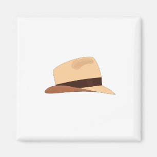 Teckning i en panamansk hatt magnet