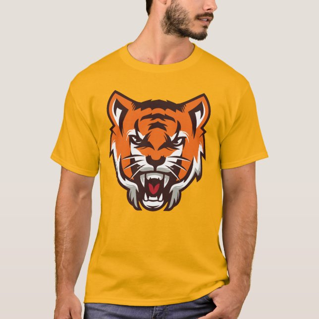 Teckning i en tigers ansikte t shirt (Framsida)