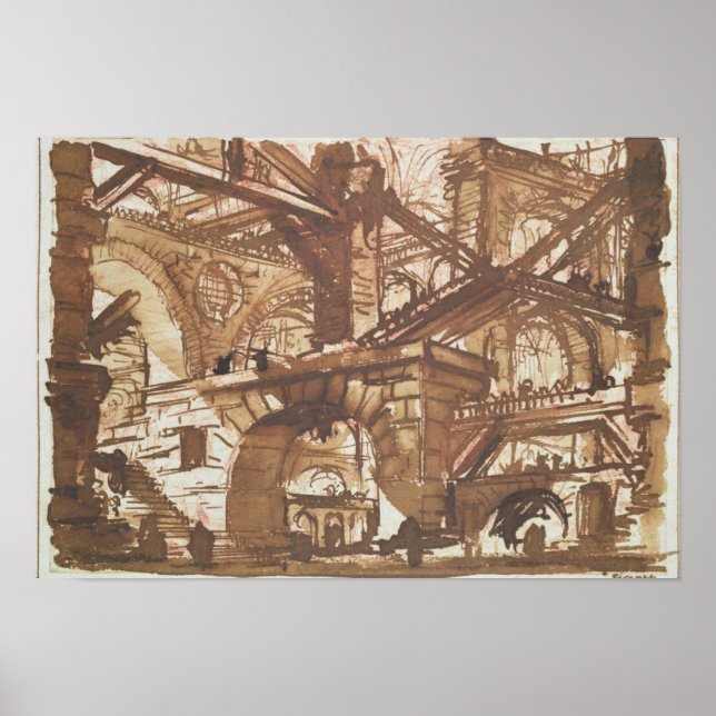 Teckning i ett fängelse i fängelset poster (Framsidan)