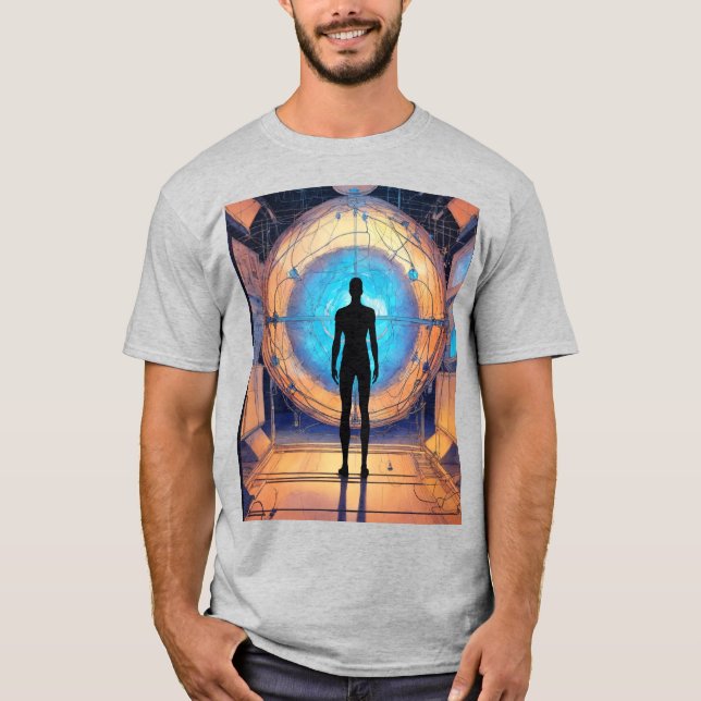 Teckning i ett lik av silhuette T-Shirts (Framsida)