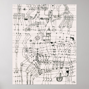 Teckning i form av ett nät (1920) poster