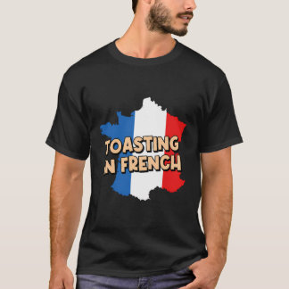 Teckning i Fransk Bread Foodie Pastries Food Kärle T Shirt
