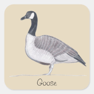 Teckning i Goose Permanent Text Template CherylsAr Fyrkantigt Klistermärke