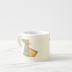 Teckning i halvAvslutat Kimono Espressomugg