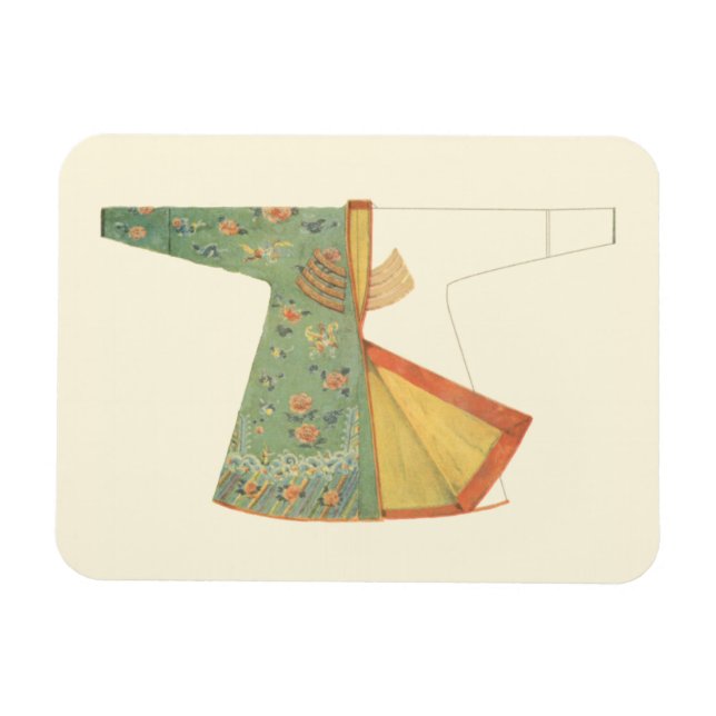 Teckning i halvAvslutat Kimono Magnet (Horisontell)