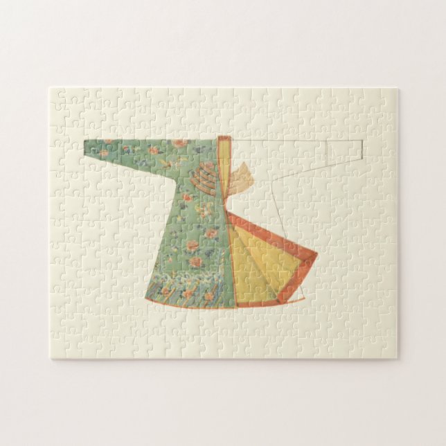 Teckning i halvAvslutat Kimono Pussel (Horisontell)