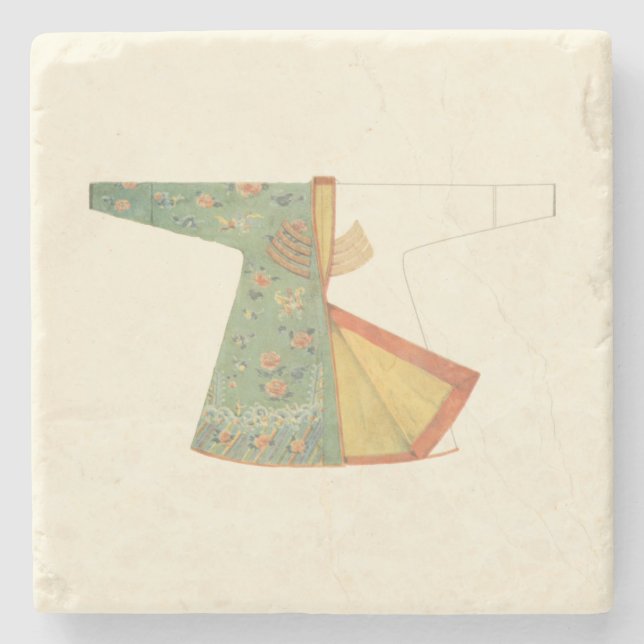 Teckning i halvAvslutat Kimono Stenunderlägg (Framsidan)