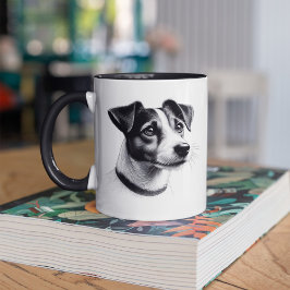 Teckning i Jack Russell Terrier Mugg