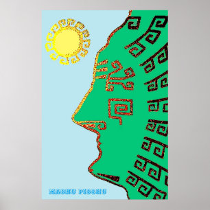 Teckning i Machu_Picchu Cusco Peru Poster