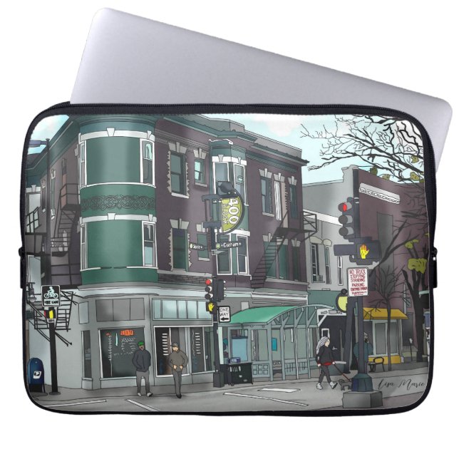 Teckning i Madison, Wisconsin Laptop Fodral (Framsidan)