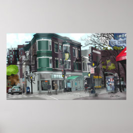 Teckning i Madison, Wisconsin Poster