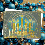 Teckning i Menorah Grått Gult Blue Lycklig Hanukka Helgkort<br><div class="desc">Helgdag temaobjekt designade av Umua. Tryckt och avsänt av Zazzle eller deras närstående företag.</div>
