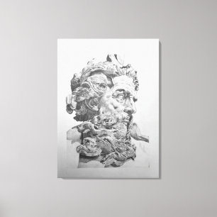 Teckning i Neptunbukten (Lambert-Sigisbert) Canvastryck
