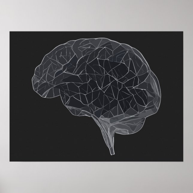Teckning i Polygonhjärnan - Neuralt nätverk Poster (Framsidan)