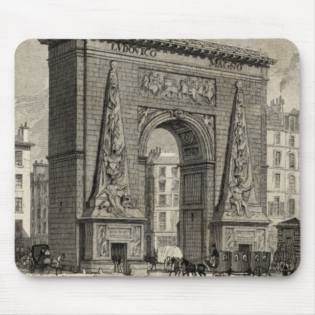 Teckning i Porte Saint-Denis Monument Musmatta (Framsidan)