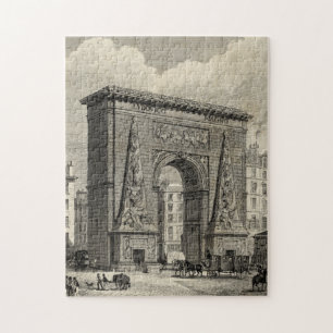 Teckning i Porte Saint-Denis Monument Pussel