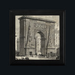Teckning i Porte Saint-Denis Monument Smyckeskrin<br><div class="desc">Underbar teckning i Porte Saint-Denis,  ett Fransk monument i Paris. Byggt 1672 för att ersätta ett grind i stadsmuren i teckning skildrar den triumferande bågen i dess tidigt dagar. Det skulle ge en underbar gåva till någon som tycker om att resa eller njuta av Franskens kultur.</div>