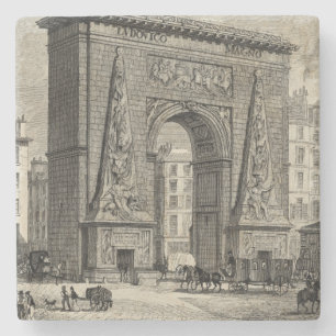 Teckning i Porte Saint-Denis Monument Stenunderlägg