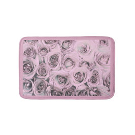 Teckning i rosa ros Bath Mat Badrumsmatta
