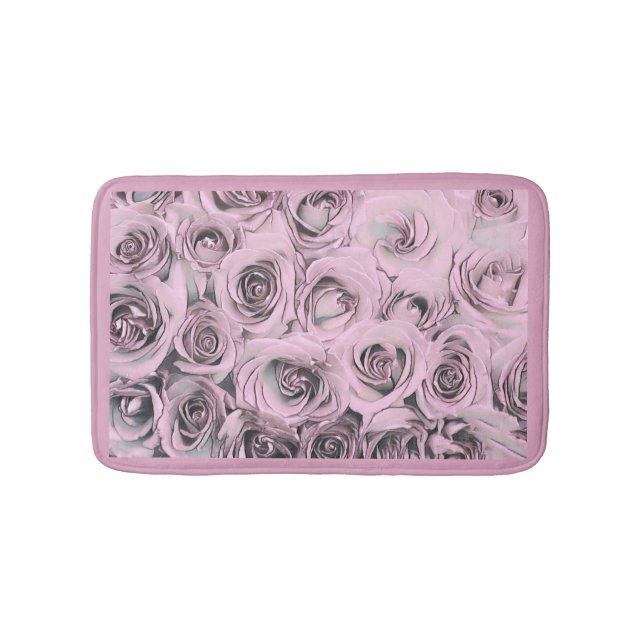 Teckning i rosa ros Bath Mat Badrumsmatta (Framsidan)