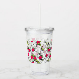 Teckning jordgubbe take away mugg