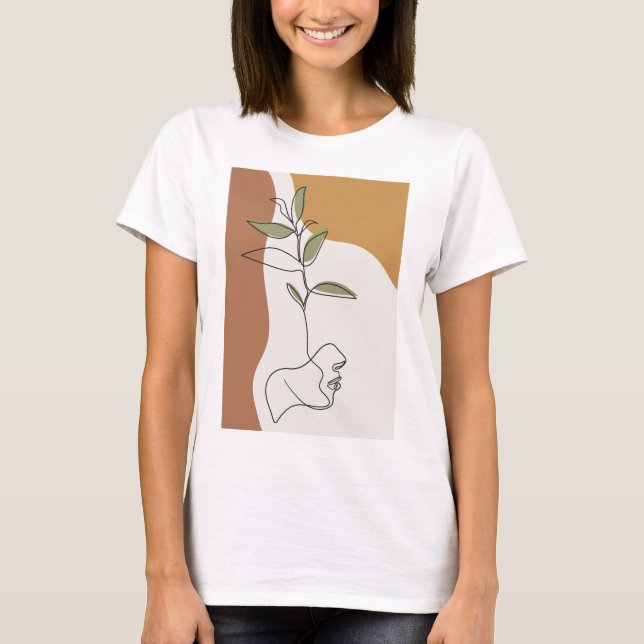 Teckning, kreativ ansikte mode t shirt (Framsida)