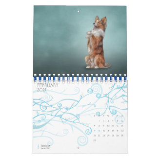 Teckning lustiga hundar kalender