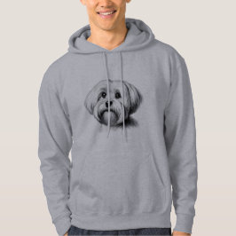 Teckning Maltesiska Hund Hoodie