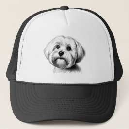Teckning Maltesiska Hund Keps