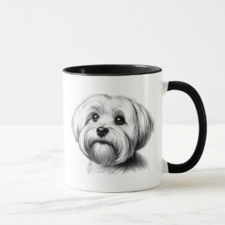 Teckning Maltesiska Hund Mugg