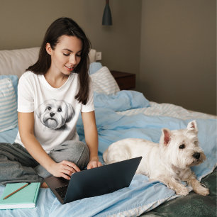 Teckning Maltesiska Hund T Shirt