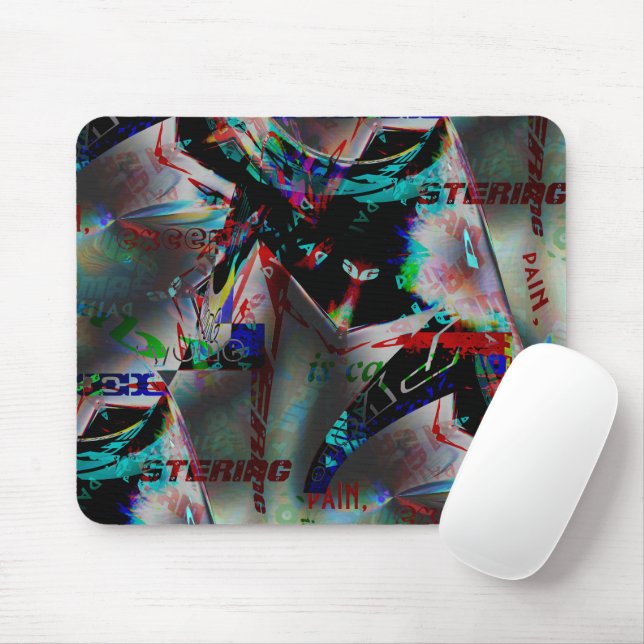 Teckning med urklippning av banderoll för mörk och musmatta (Med mus)