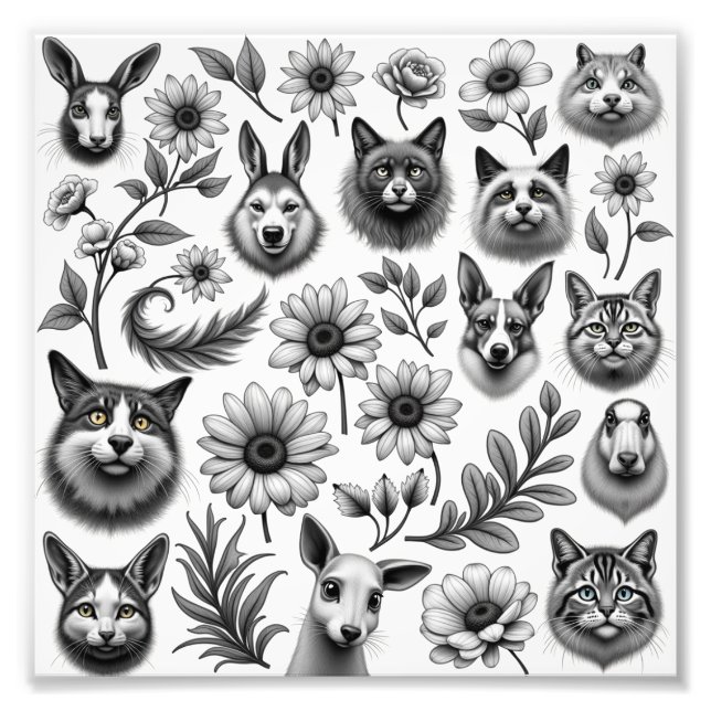 Teckning och bilder fototryck (Framsidan)