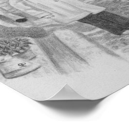 Teckning och farfar poster