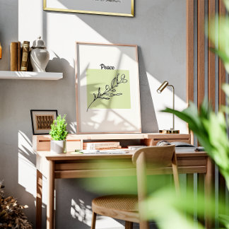 Teckning och gren poster