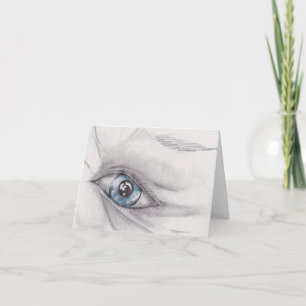 Teckning och öga kort