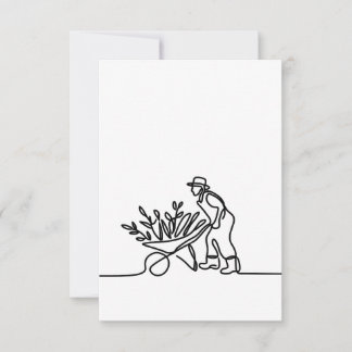 teckning om en jordbrukare eller trädgårdsmästare OSA kort