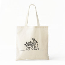 teckning om en jordbrukare eller trädgårdsmästare