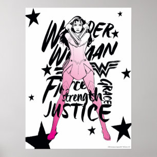 teckning över kvinnopenseltypografi poster