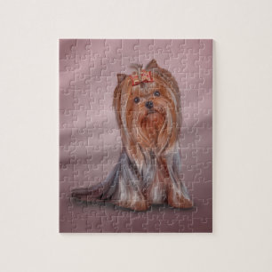 Teckning rased Yorkshire Terrier hund Pussel