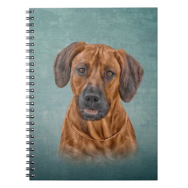 Teckning Rhodesian Ridgeback Anteckningsbok (Framsidan)