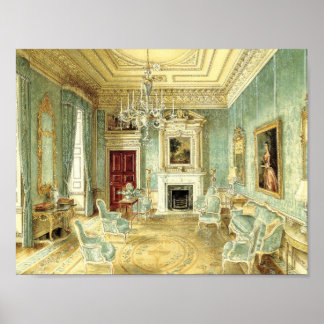 Teckning Room at Ditchley av Alexandre Serebriakof Poster