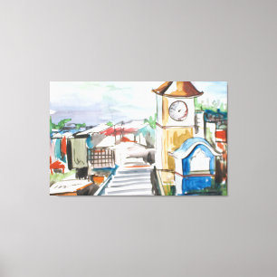 Teckning: Town Square Wall Art Art Canvastryck