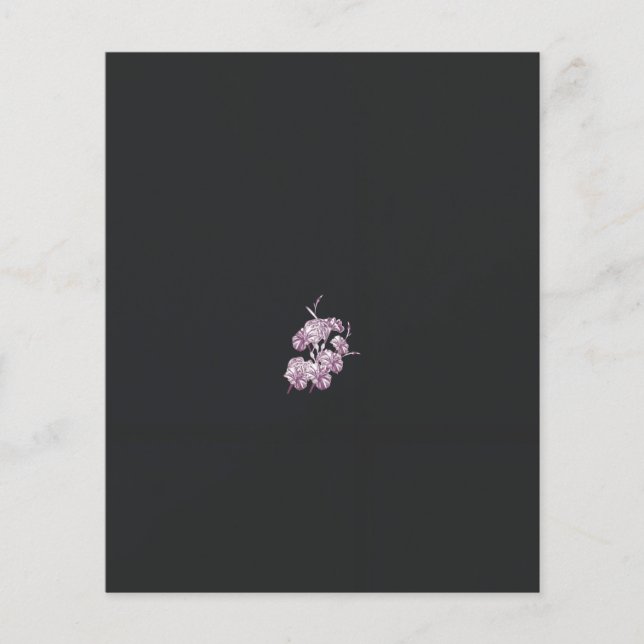 teckning vid en anläggning i lila blommor flygblad (Framsidan)