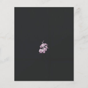 teckning vid en anläggning i lila blommor flygblad