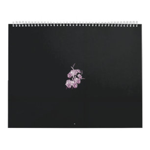 teckning vid en anläggning i lila blommor kalender
